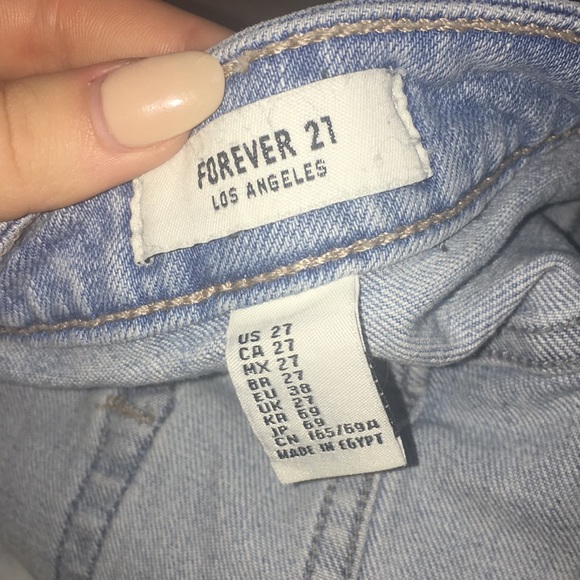 Forever 21 distressed jean skirt - Picture 3 of 3